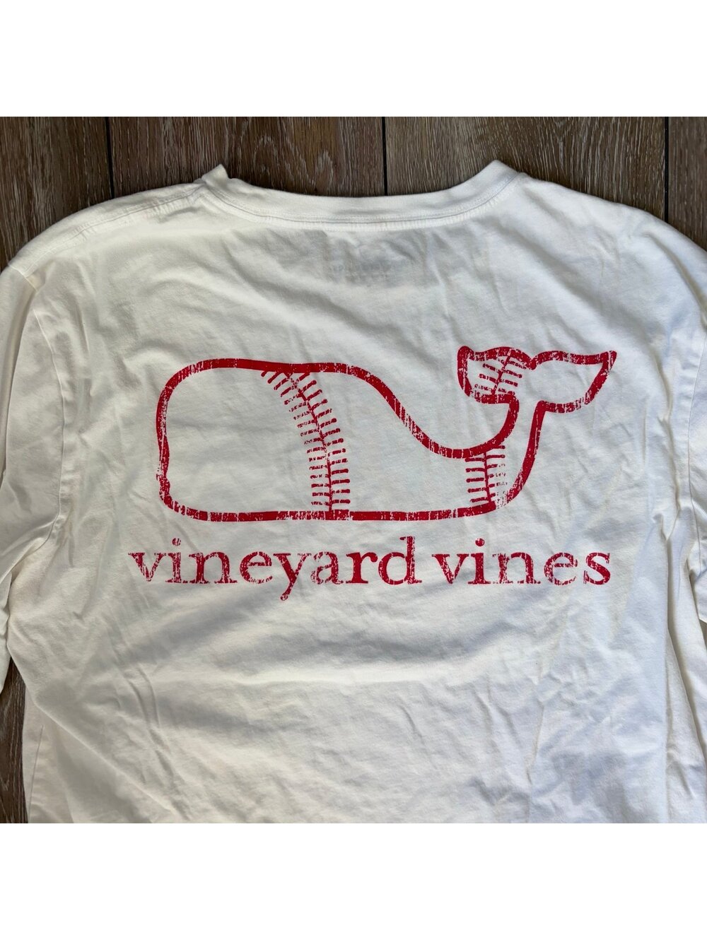 Vineyard Vines Baseball Whale Long Sleeve T-Shirt